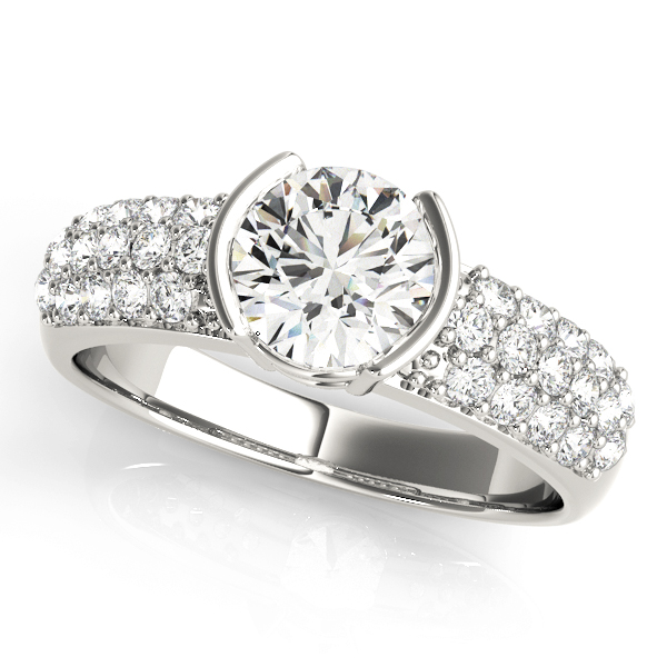 Amazing Wholesale Jewelry - Round Engagement Ring 23977050389-E
