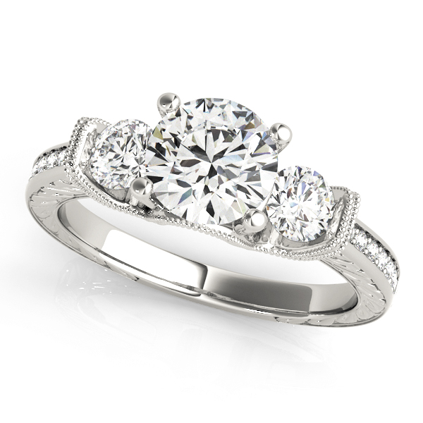 Amazing Wholesale Jewelry - Round Engagement Ring 23977050529-E-E