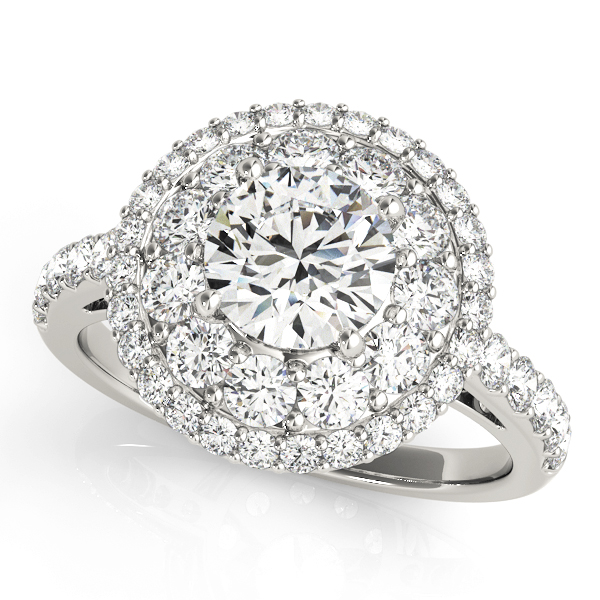 Amazing Wholesale Jewelry - Round Engagement Ring 23977050661-E-1/2