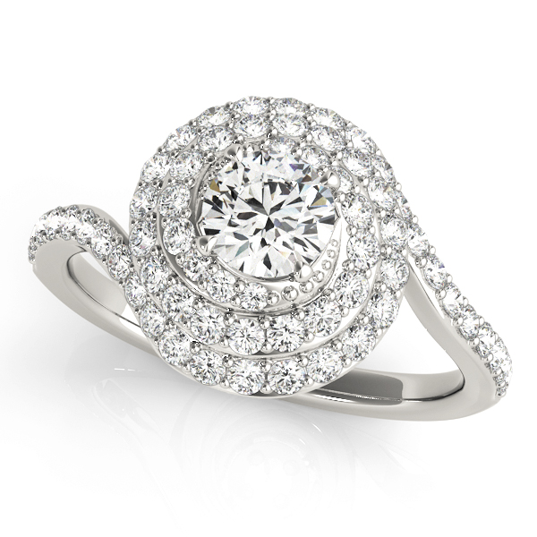 Amazing Wholesale Jewelry - Round Engagement Ring 23977050824-E-3/4