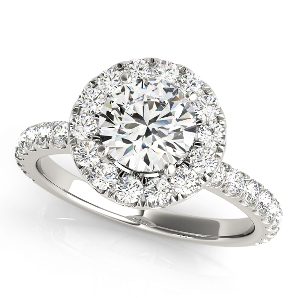 Amazing Wholesale Jewelry - Round Engagement Ring 23977050838-E-1/2