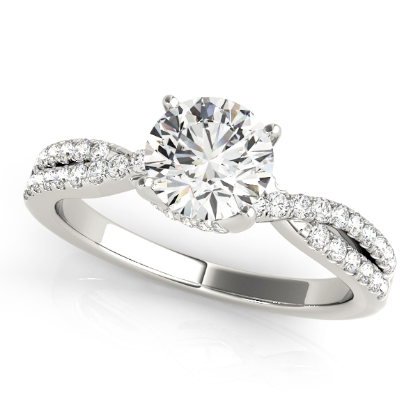 Amazing Wholesale Jewelry - Round Engagement Ring 23977050843-E-1/2