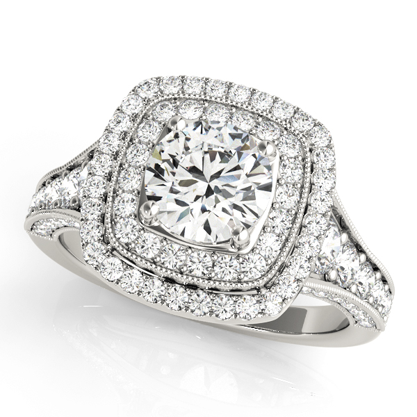 Amazing Wholesale Jewelry - Round Engagement Ring 23977050871-E-3/4