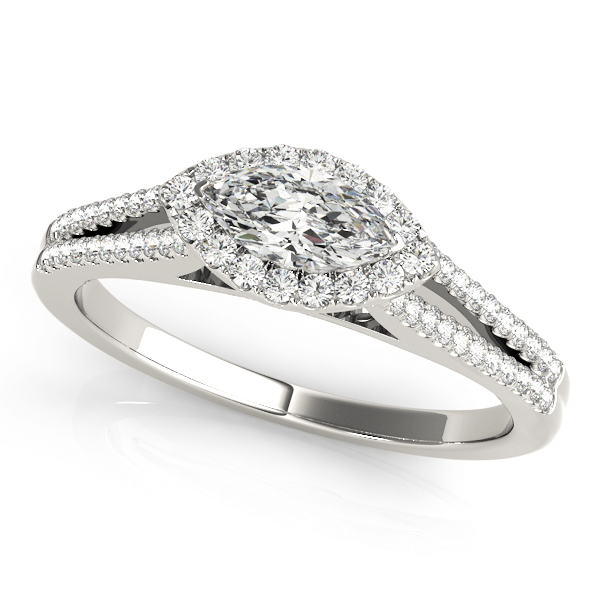 Amazing Wholesale Jewelry - Marquise Engagement Ring 23977050902-E-7X3.5