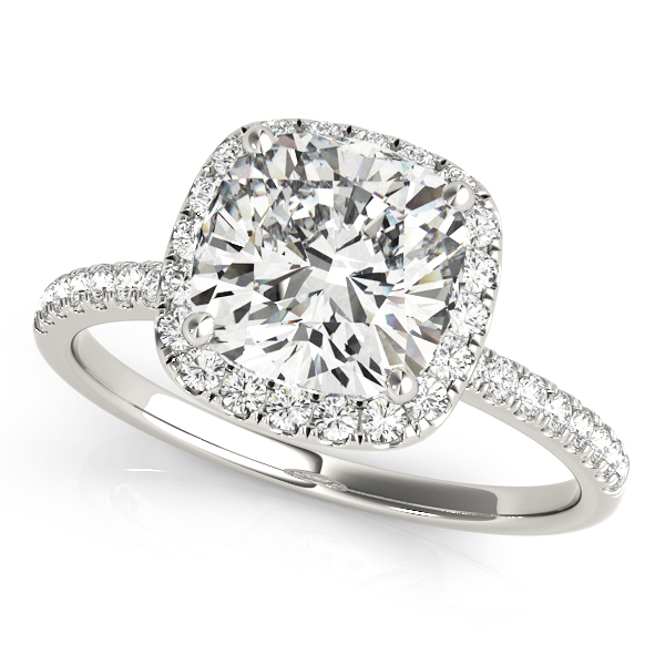Amazing Wholesale Jewelry - Cushion Engagement Ring 23977050906-E-4.5