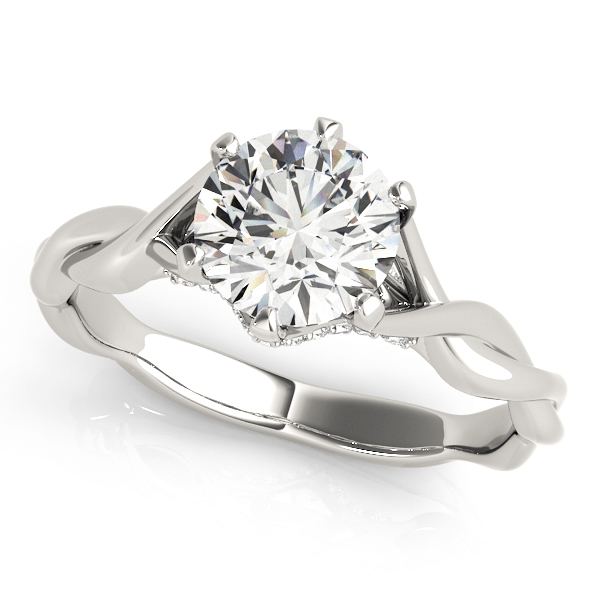 Amazing Wholesale Jewelry - Round Engagement Ring 23977050961-E-3/4