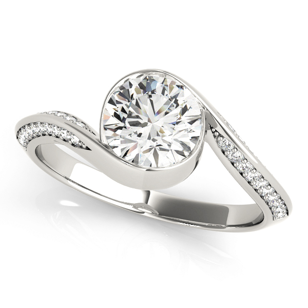 Round Engagement Ring 23977050973-E-3/4
