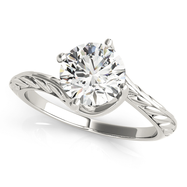 Amazing Wholesale Jewelry - Round Engagement Ring 23977050976-E-1/2