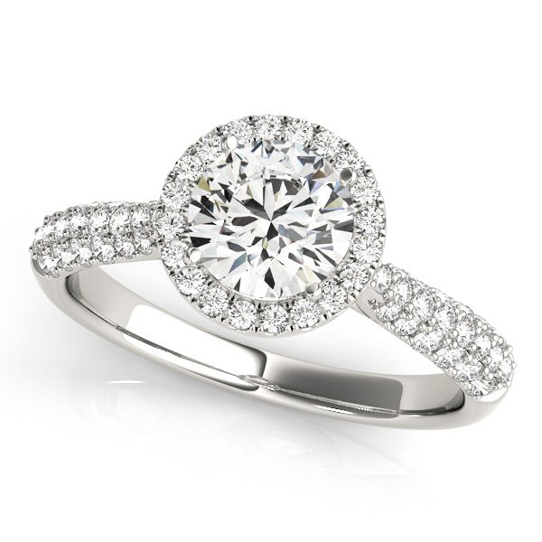 Amazing Wholesale Jewelry - Round Engagement Ring 23977051008-E-1/2