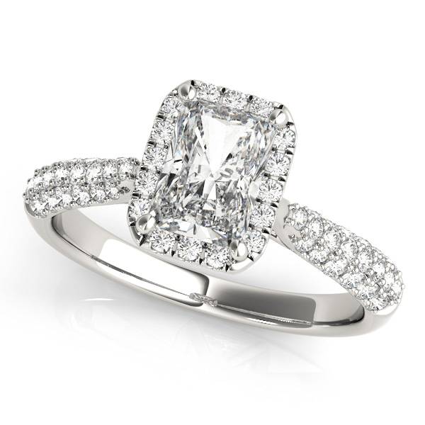 Amazing Wholesale Jewelry - Emerald Cut Engagement Ring 23977051012-E-8X6