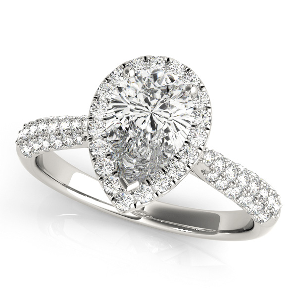 Amazing Wholesale Jewelry - Pear Engagement Ring 23977051014-E-7X5
