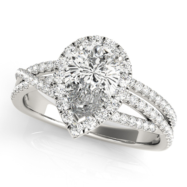 Amazing Wholesale Jewelry - Pear Engagement Ring 23977051022-E-7X5