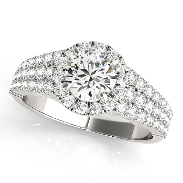 Amazing Wholesale Jewelry - Round Engagement Ring 23977051025-E