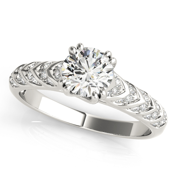 Amazing Wholesale Jewelry - Round Engagement Ring 23977051052-E
