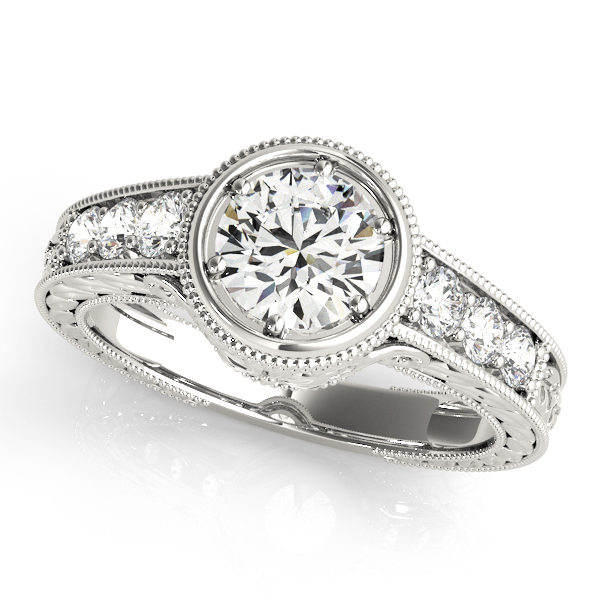 Amazing Wholesale Jewelry - Round Engagement Ring 23977082958-1/4