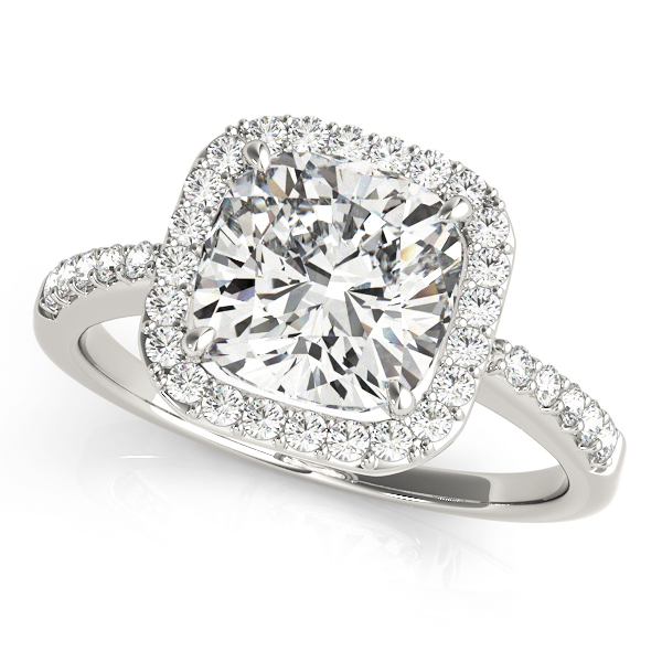 Amazing Wholesale Jewelry - Cushion Engagement Ring 23977083503-4
