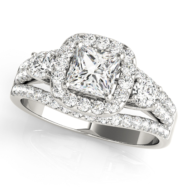 Amazing Wholesale Jewelry - Cushion Engagement Ring 23977084332-B
