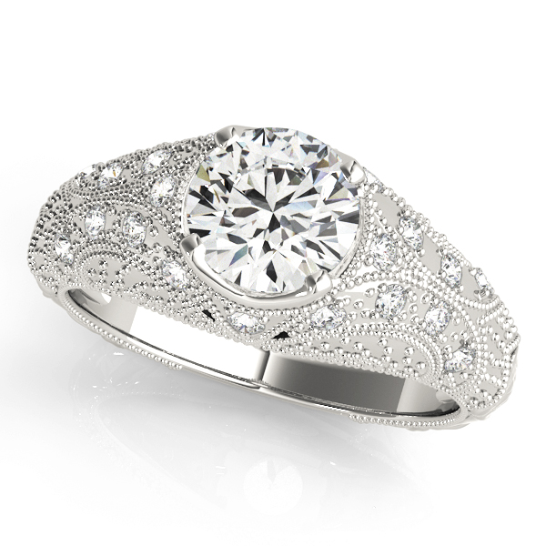 Amazing Wholesale Jewelry - Round Engagement Ring 23977084536-1/2