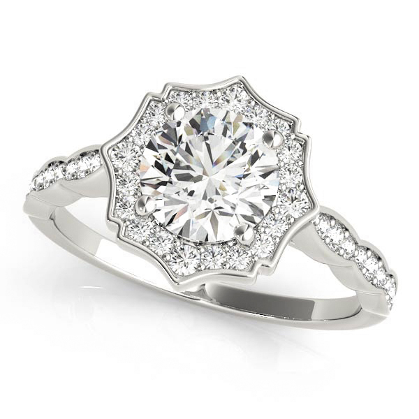 Amazing Wholesale Jewelry - Round Engagement Ring 23977084997-3/4